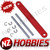 NZH NZSL20006 Aluminum Tie Bar RED w/6 E-Clips 2 Suspension Hinge Pins : Traxxas Rustler/Slash/Stampede/Bandit 2WD