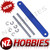 NZH NZSL20006 Aluminum Tie Bar BLUE w/6 E-Clips 2 Suspension Hinge Pins : Traxxas Rustler/Slash/Stampede/Bandit 2WD