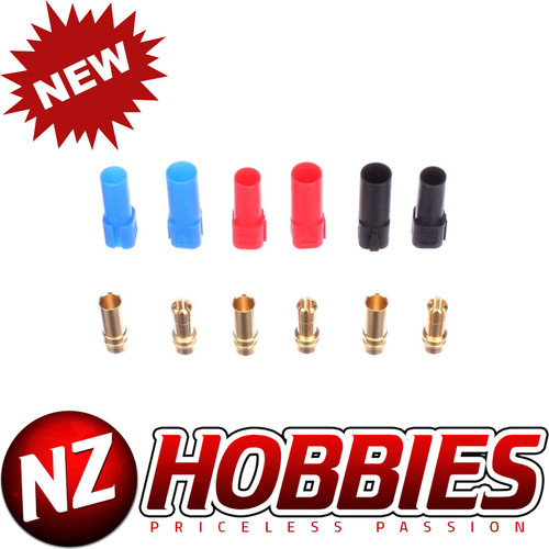 OMP Hobby EPB9110 XT150 Connectors Black Blue Red 3 Pairs NZ HOBBIES
