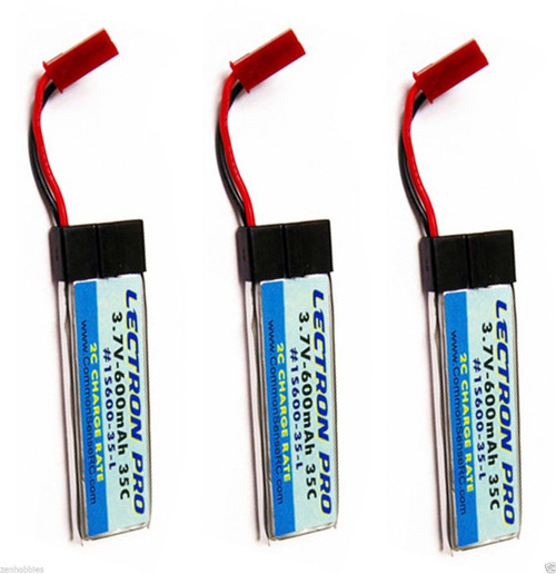 New Lectron Pro 3.7 volt 600mAh 35C LiPo Battery For SYMA X1 3 pcs ...