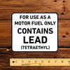 Contains Lead Gas Pump Decal (Late)