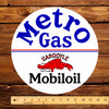 Mobil Metro Mobiloil 12" Gas Pump Decal