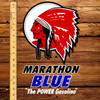 Red Indian Marathon BLUE 10"x 16" Pump Decal (B)