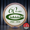 Greene Construction 60th Anniversary gas pump globe