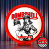 Bombshell Service -AIRFORCE Pin Up Girl  Gas Pump Globe