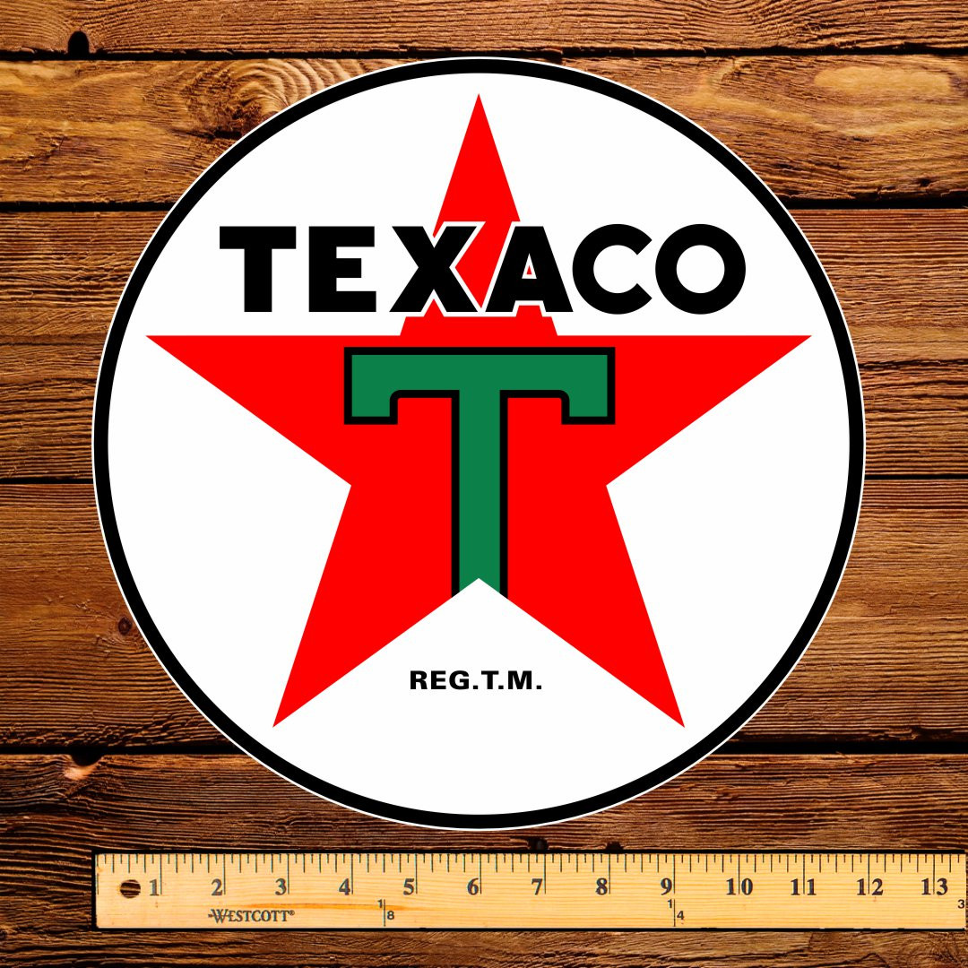 Texaco Gas Fuel Vinyl Decal Sticker - Oracal - Water Resistant For Car Truck Bumper Window