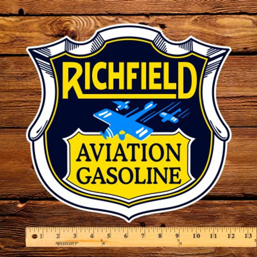 Richfield Aviation Gasoline 12" Pump Decal