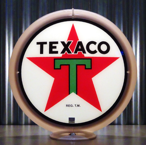 Texaco Sky Chief 13.5" Gas Pump Globe w/ Red Plastic Body G196 