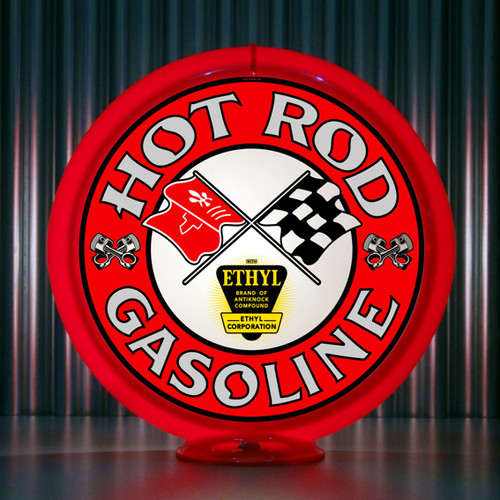 Hot Rod Chevy Gasoline - 13.5" Advertising Globe