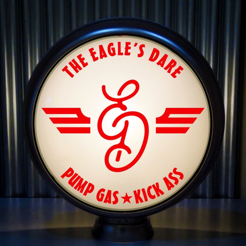 The Eagles Dare A custom gas pump globe