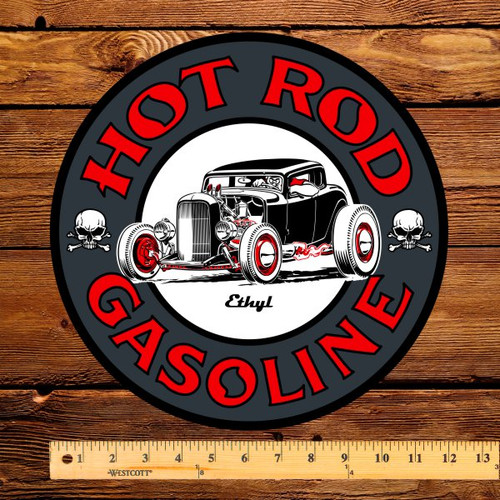 Hot Rod ETHYL Gasoline Pump Decal