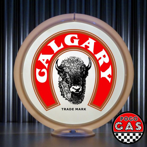 Calgary Brewing custom gas pump globe
