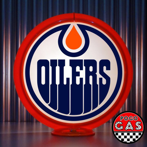 Edmonton Oiler's gas pump globe