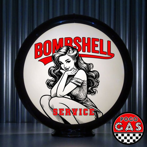 Bombshell Service - Pin Up CHEESECAKE Girl  Gas Pump Globe