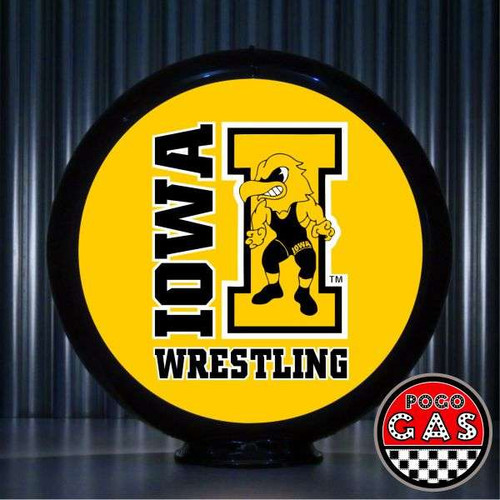 Iowa Hawkeyes Wrestling Custom Gas Pump Globe