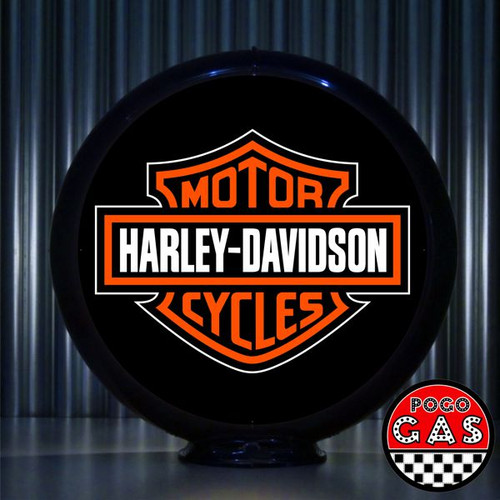 Harley Davidson Shield Gas Pump Globe