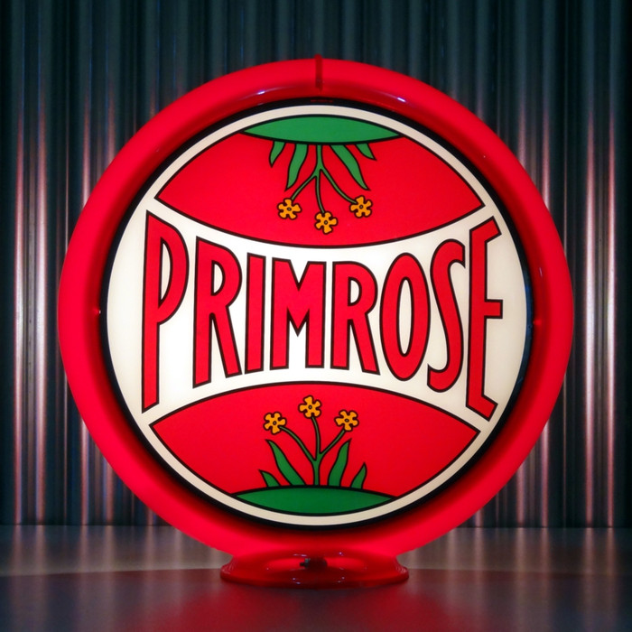 Irving Primrose Gasoline Made by Pogo's Garage 13.5" Gas Pump Globe 