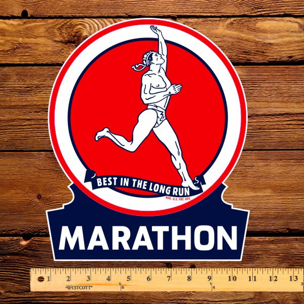 Marathon Runner Gasoline 12" Decal | Pogo's Garage