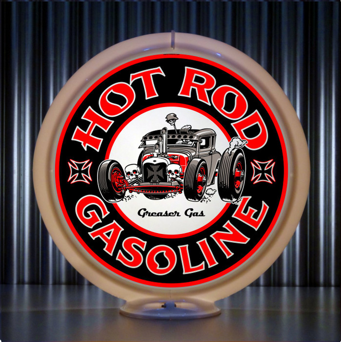 Hot Rod Greaser Gas Pump Globe | Pogo's Garage