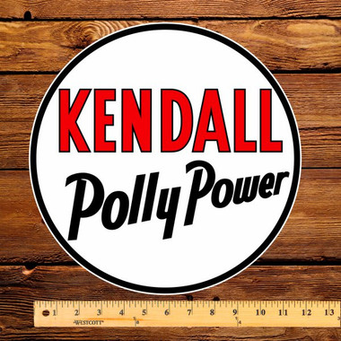 Kendall Polly Power Gasoline Pump Decal | Pogo's Garage
