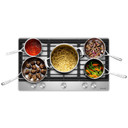 Kitchenaid® Gas-on-Metal Cooktop with 5 Versatile Burners and Edge-to-Edge Cast-Iron Grates KCGK330SSS