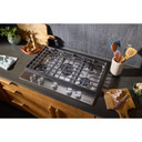 Kitchenaid® Gas-on-Metal Cooktop with an Integrated Wok Grate and CookShield™ Finish KCGK730SSS