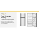 Whirlpool® 28-inch Wide Top Freezer Refrigerator with Total Coverage Cooling- 18.0 Cu. Ft. WRTX5118TZ