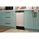 Whirlpool® 18" Stainless Steel Dishwasher with Half Load Cycle and Triple Spray Arms - 48 dBA WDFS5118SS