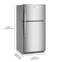 Whirlpool® 32.8-inch Wide Top Freezer Refrigerator with Total Coverage Cooling- 21 Cu. Ft. WRTX7421TZ
