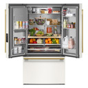 Kitchenaid® 30 Cu. Ft. 36-Inch French Door Refrigerator with Exterior Water and Ice Dispenser and Wood-Look Sliding Tray in Porcelain White KRFF436SPL