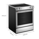 Kitchenaid® 30-Inch 4-Element Electric Downdraft Slide-In Range KSEV730TPS