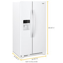 Whirlpool® 36-inch Wide Side-by-Side Refrigerator - 25 cu. ft. WRS325SDHW