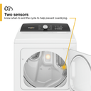 Whirlpool® 7.0 Cu. Ft. Top Load Gas Moisture Sensing Dryer with Steam WGD5050LW