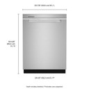 Whirlpool® 24” Stainless Steel Dishwasher with AI Intelligent Wash - 47 dBA WDTA50SAKZ