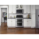 Whirlpool® 6.0 Cu. Ft. Gas Double Oven Range with Center Oval Burner WGG745S0FS