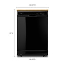 Whirlpool® Heavy-Duty Dishwasher with 1-Hour Wash Cycle WDP370PAHB