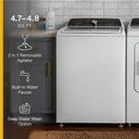 Whirlpool® 5.4 - 5.5 Cu. Ft. I.E.C. Capacity Top Load Washer with Removable Agitator WTW5057LW