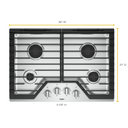 Whirlpool® 30-inch Gas Cooktop with EZ-2-Lift™ Hinged Cast-Iron Grates WCG55US0HS