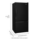 Whirlpool® 22 cu. ft. Bottom-Freezer Refrigerator with Freezer Drawer WRB322DMBB