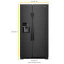 Whirlpool® 36-inch Wide Side-by-Side Refrigerator - 25 cu. ft. WRS335SDHB