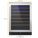 Whirlpool® 24" Undercounter Wine Center with Custom Temperature Control WUW35X24DS
