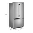 Maytag® 33-Inch Wide French Door Refrigerator with Water Dispenser - 22 Cu. Ft MRFF5033PZ