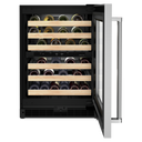 Kitchenaid® 24 Undercounter Wine Cellar with Glass Door and Wood-Front Racks KUWR214KSB