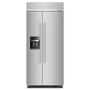Kitchenaid® 20.8 Cu. Ft. 36 Built-In Side-by-Side Refrigerator with Ice and Water Dispenser KBSD706MPS