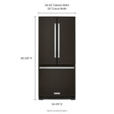 Kitchenaid® 20 cu. Ft. 30-Inch Width Standard Depth French Door Refrigerator with Interior Dispense KRFF300EBS