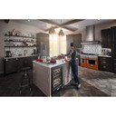 KitchenAid® 48'' Smart Commercial-Style Dual Fuel Range with Griddle KFDC558JSC