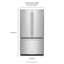 Kitchenaid® 20 cu. ft. 36-Inch Width Counter-Depth French Door Refrigerator with Interior Dispense KRFC300ESS