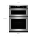 Kitchenaid® 27 Combination Wall Oven with Even-Heat™  True Convection (lower oven) KOCE507ESS