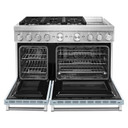 KitchenAid® 48'' Smart Commercial-Style Dual Fuel Range with Griddle KFDC558JMB
