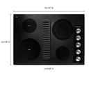 Kitchenaid® 30" Electric Downdraft Cooktop with 4 Elements KCED600GBL